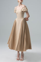 Sapphi Off-shoulder Midi Dress