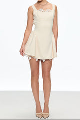 Sleeveless Mini Dress In Apricot