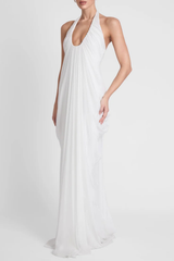 Halter Maxi Dress - White