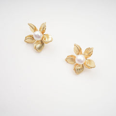 Floral Faux-Stud Earrings