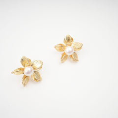 Floral Faux-Stud Earrings