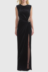 Chain-Embellished Maxi Dress