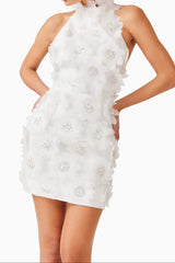 Cherry Blossom Mini Dress in White