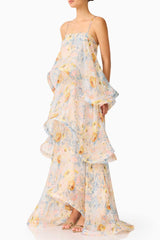 Maxi Dress In Yellow Floral
