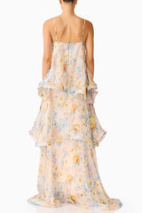 Maxi Dress In Yellow Floral