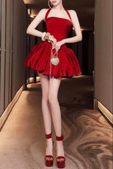 Halter Bubble Mini Dress