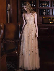 Backless Halter Maxi Dress - Champagne