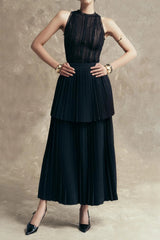 Sleeveless Skirt Suit in Black