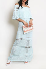 Overlay Bandeau Maxi Dress