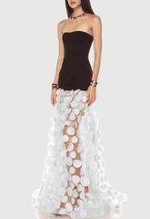 Mesh Maxi Dress - White