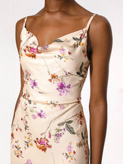 White Floral Slip Maxi Dress
