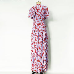 Floral printed Ruffle Maxi Dress