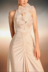 Flower Bodycon Maxi Dress in White