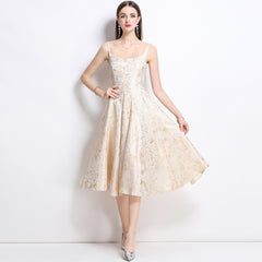 A-line Midi Dress - Apricot