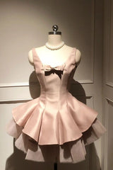Fluffy Mini Dress In Pink