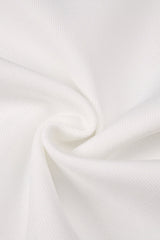 High Elastic Long Hip Maxi Dress in White