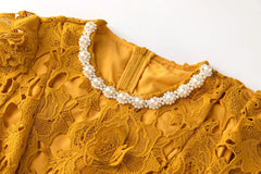 Orange Hollow Mini Dress