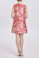 Floral Embroidery Sleeveless Mini Dress