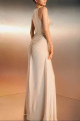 Flower Bodycon Maxi Dress in White