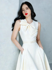 A-line Midi Dress with Belt
