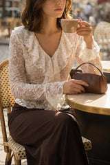 Lace Hollow Sleeve Top