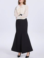 Sleeve Ruched Tie Up Midi Dress - White & Black