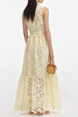 Yellow Lace Maxi Dress