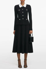Black Knit Midi Dress