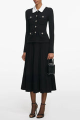 Black Knit Midi Dress