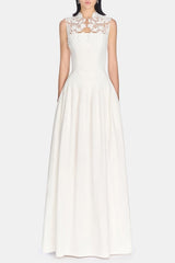 Floral Lace Sleeveless Maxi Dress