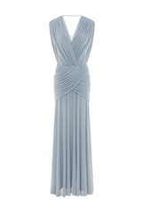 Ruched Backless Maxi Dress