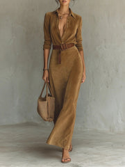 Single-breasted Maxi Dress