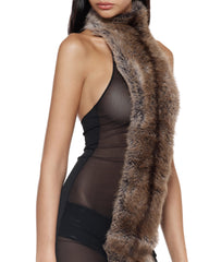 Mesh Furry Mini Dress