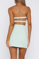 Backless Slim Mini Dress in Mint