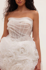 Organza White Mini Dress