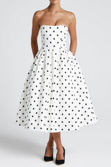 Midi Dress - Black Print