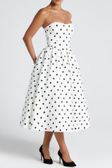 Midi Dress - Black Print