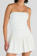 Mini Skater Dress in White