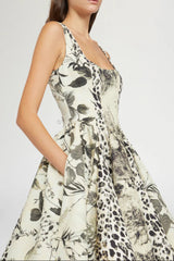 Print Midi Dress