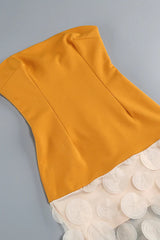 Mesh Maxi Dress in Orange