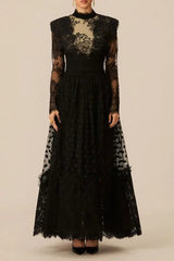 Enchantment Black Lace Maxi Dress