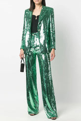 Embellished Blazer in Green