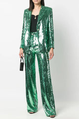 Embellished Blazer in Green