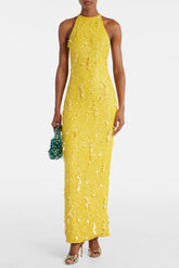 Seed Sleeveless Maxi Dress in Yellow