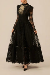 Enchantment Black Lace Maxi Dress