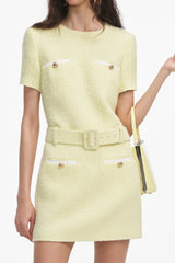 Low-RiSequin Pants Set in Yellow