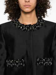Rhinestones Embellished Jacket in Black