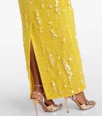 Seed Sleeveless Maxi Dress in Yellow