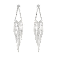 Crystal-Embellished Drop Earrings