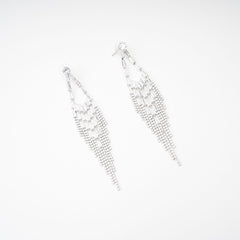 Crystal-Embellished Drop Earrings